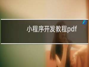 小程序开发教程pdf