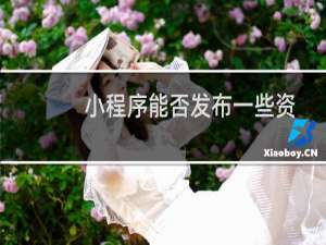 小程序能否发布一些资讯类的图文东西呢