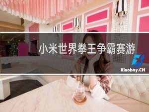 小米世界拳王争霸赛游戏下载以及使用方法