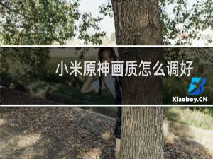 小米原神画质怎么调好