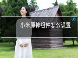 小米原神组件怎么设置
