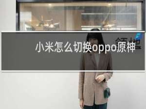 小米怎么切换oppo原神