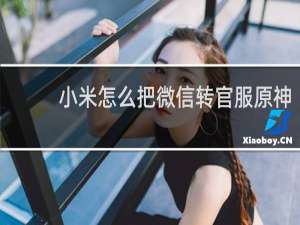 小米怎么把微信转官服原神
