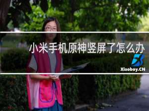 小米手机原神竖屏了怎么办