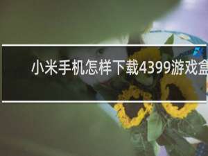 小米手机怎样下载4399游戏盒