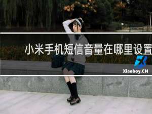 小米手机短信音量在哪里设置