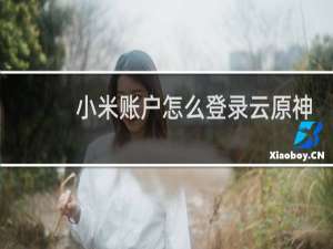 小米账户怎么登录云原神