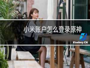 小米账户怎么登录原神