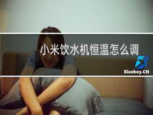 小米饮水机恒温怎么调