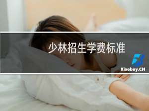 少林招生学费标准