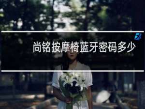 尚铭按摩椅蓝牙密码多少