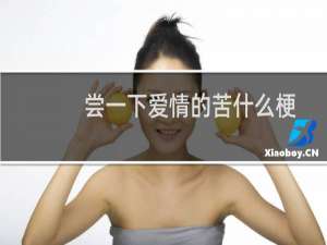 尝一下爱情的苦什么梗