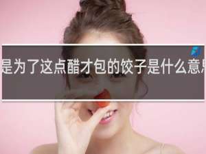 就是为了这点醋才包的饺子是什么意思什么梗
