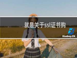 就是关于ssl证书购买的问题