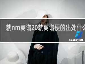 就nm离谱 就离谱梗的出处什么梗