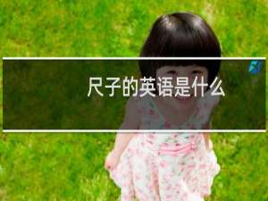 尺子的英语是什么