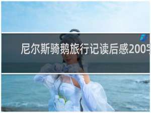 尼尔斯骑鹅旅行记读后感200字