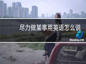 尽力做某事用英语怎么说