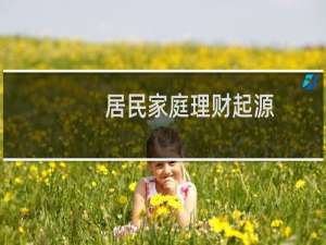 居民家庭理财起源