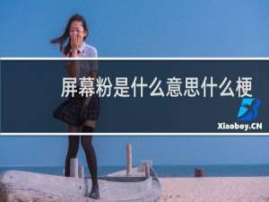 屏幕粉是什么意思什么梗