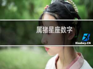 属猪星座数字