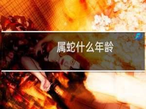 属蛇什么年龄