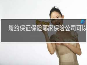 履约保证保险哪家保险公司可以做