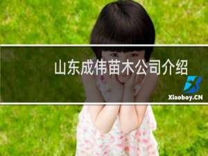 山东成伟苗木公司介绍