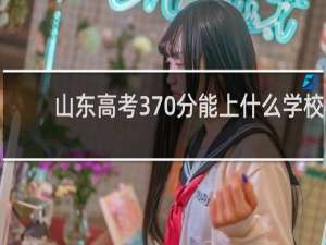 山东高考370分能上什么学校