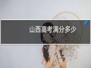 山西高考满分多少