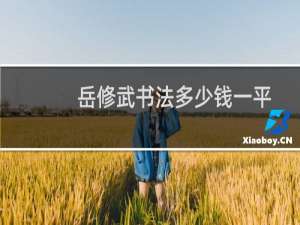 岳修武书法多少钱一平