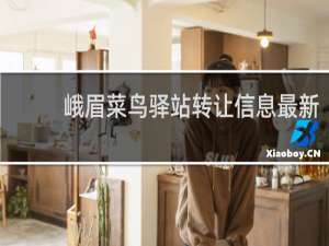 峨眉菜鸟驿站转让信息最新