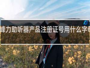 峰力助听器产品注册证号用什么字母代替