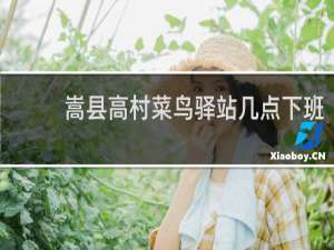 嵩县高村菜鸟驿站几点下班