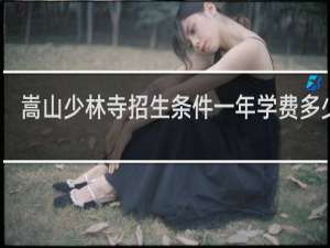 嵩山少林寺招生条件一年学费多少钱