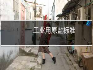 工业用原盐标准