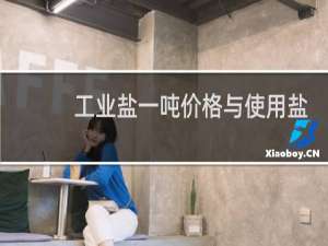 工业盐一吨价格与使用盐的差别
