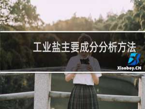 工业盐主要成分分析方法