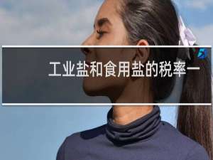 工业盐和食用盐的税率一样吗