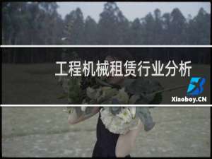 工程机械租赁行业分析