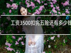 工资3500扣完五险还有多少钱