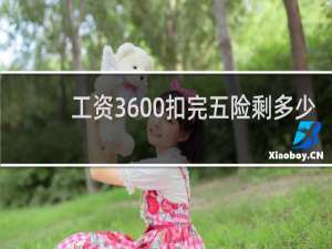 工资3600扣完五险剩多少