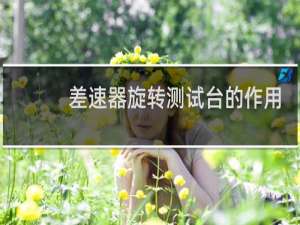 差速器旋转测试台的作用