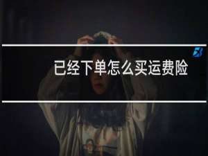 已经下单怎么买运费险