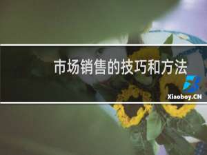 市场销售的技巧和方法