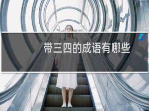 带三四的成语有哪些