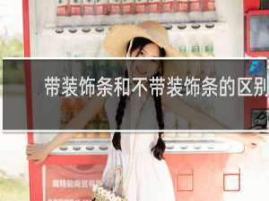 带装饰条和不带装饰条的区别