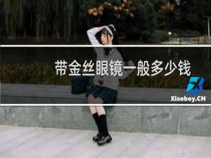 带金丝眼镜一般多少钱