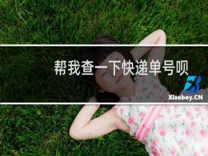 帮我查一下快递单号呗，你们没有写