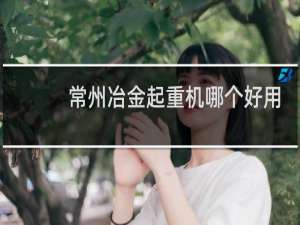 常州冶金起重机哪个好用